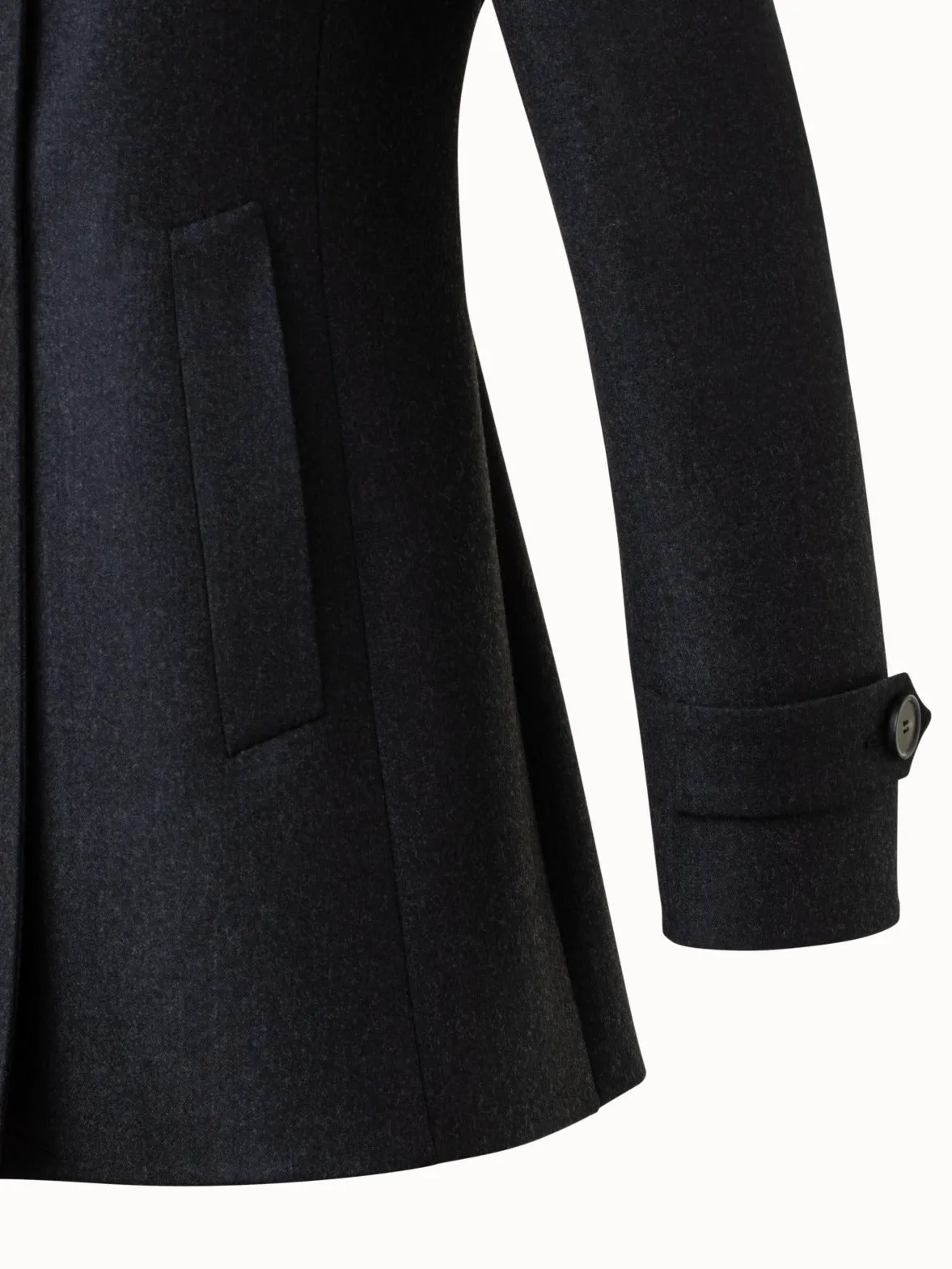 Wool Stretch Double-Face Peacoat