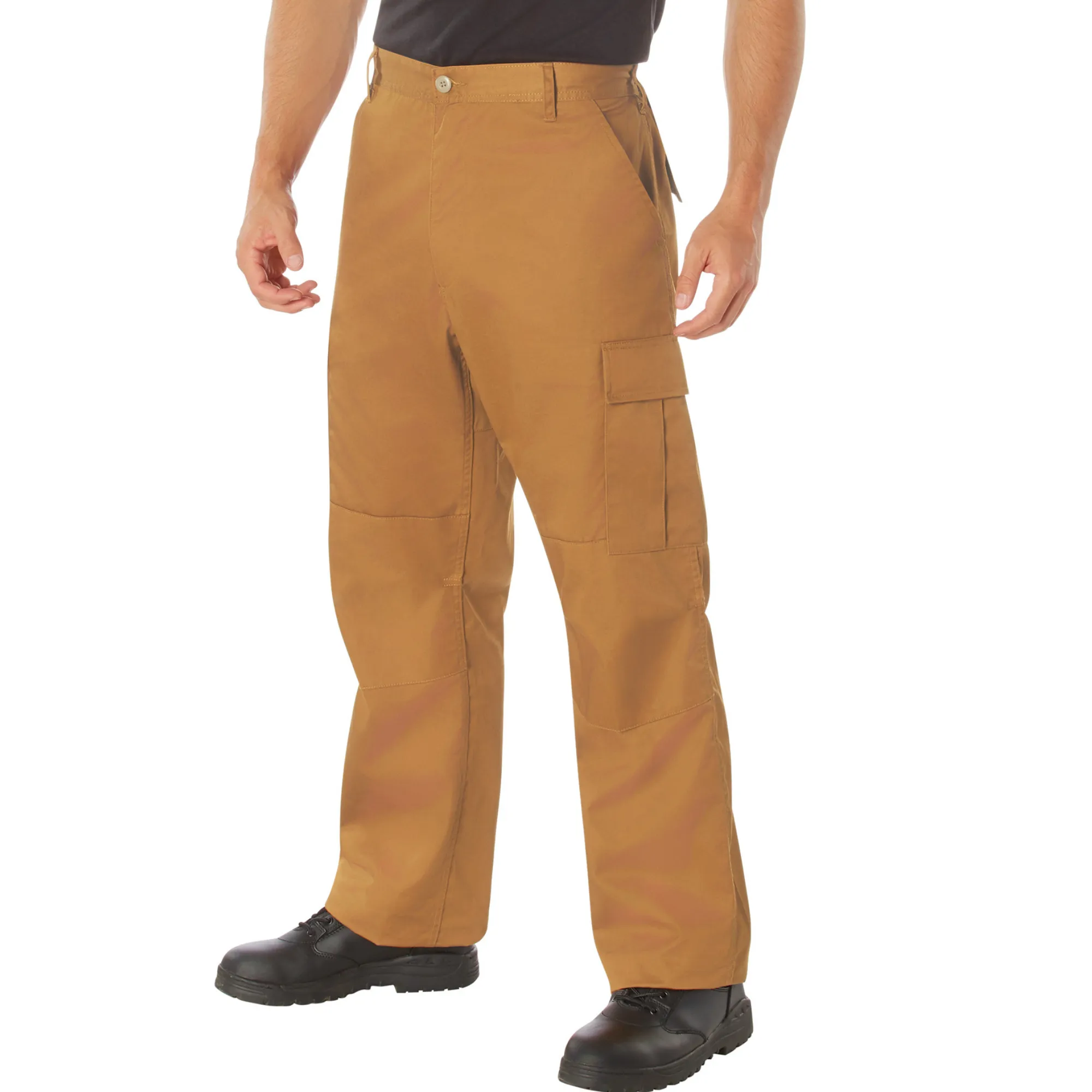 Work Brown Military BDU Pants with Zipper Fly - Cotton Polyester Twill