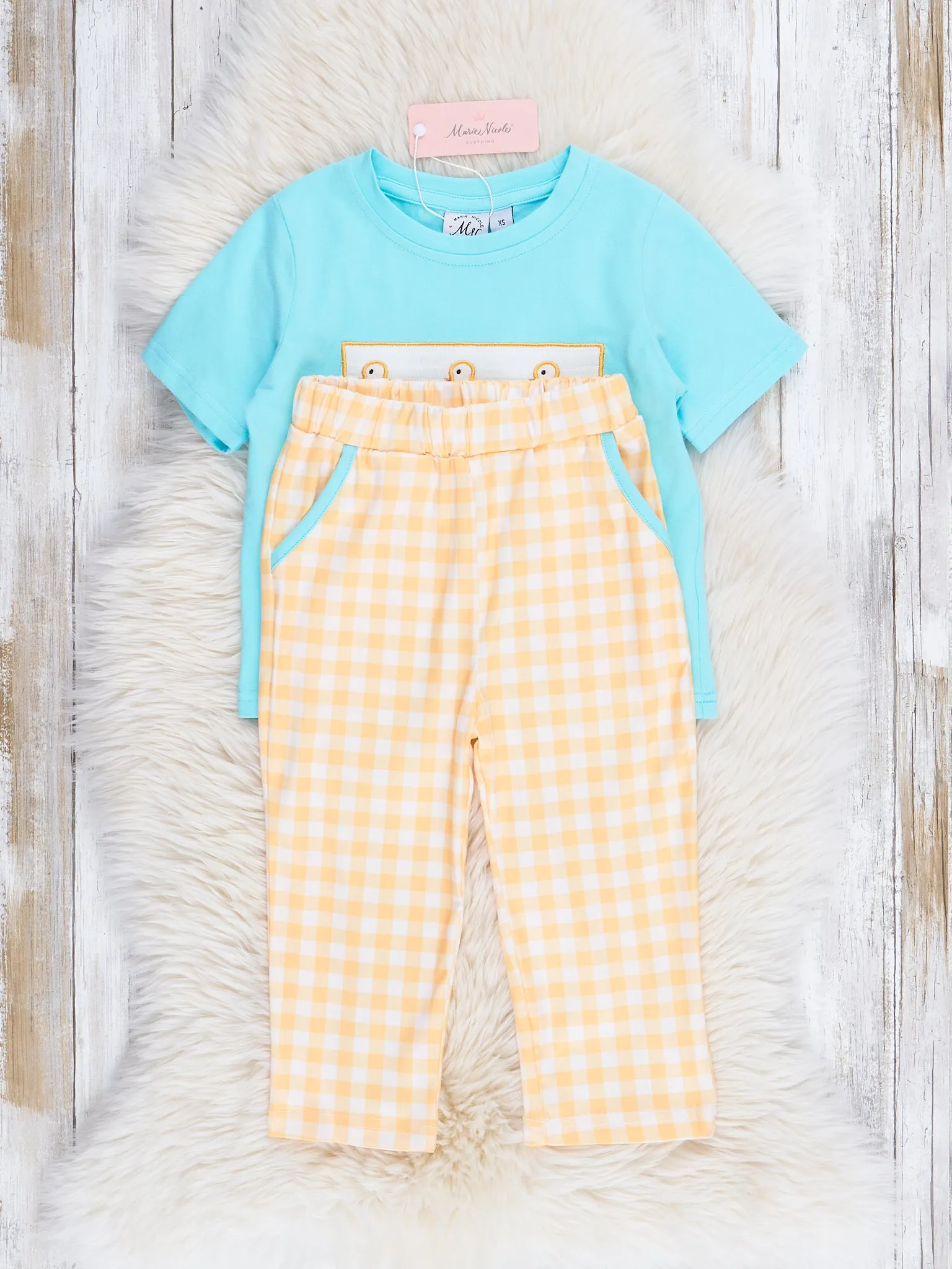 Yellow Gingham Chick Outfit