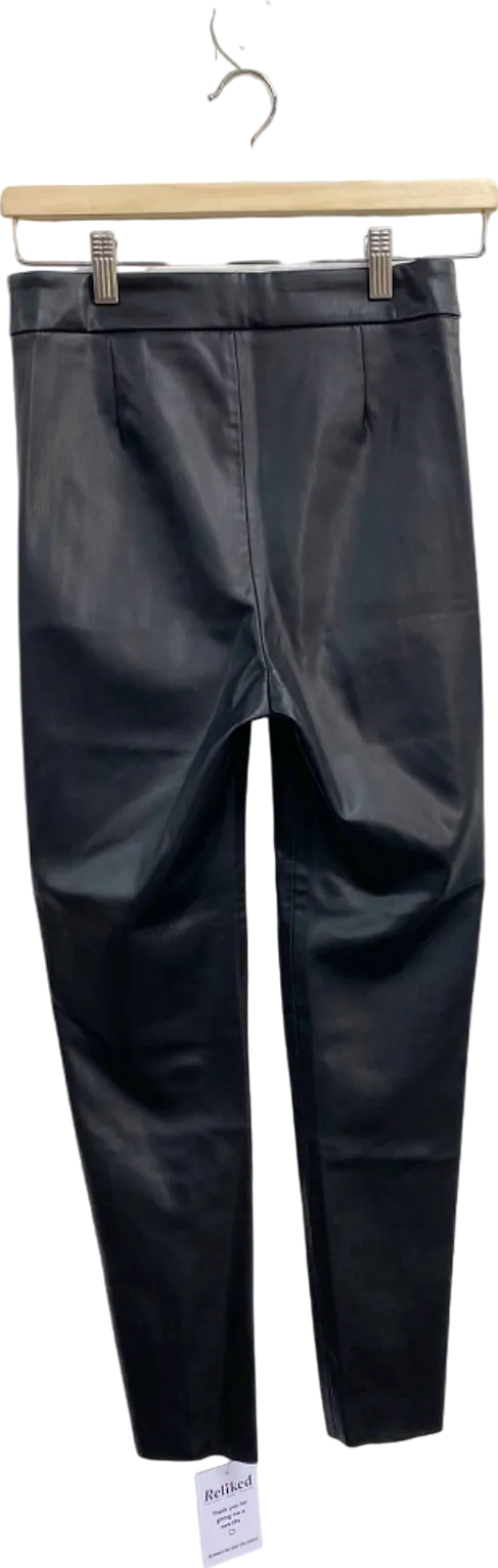 ZARA Black Faux Leather Pants XS